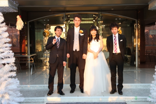 幹事と写真